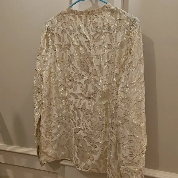 BNWT Lilly Pulitzer Giana Long Sleeve Silk Top M - Picture 5 of 8